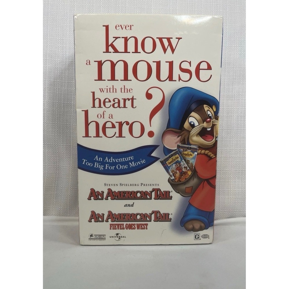 An American Tail & Fievel Goes West VHS 2-Movie Box Set Digitally Restored G